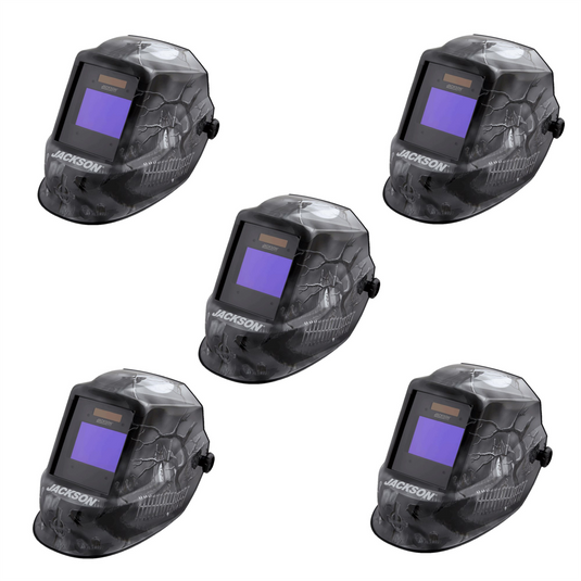 Jackson Safety Jackson Safety - Quantity 5 Pack - Welding Helmet - Auto Darkening - Nylon - 3.94"" x 2.36"" Viewing Area - Shade 10 Fixed ADF 1/1/1/1 - 370 Speed Dial Headgear - 6 Feet Under Graphics