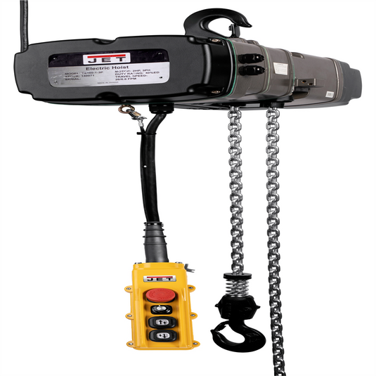 Jet Tools 2-Ton Two Speed Electric Chain Hoist 3-Phase 20' Lift | TS200-460-020