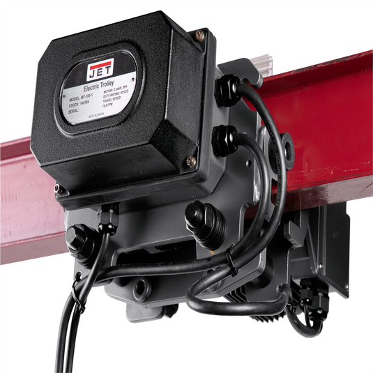 Jet Tools MT100-4; 1- Ton Two Speed Electric Trolley 3-Phase 460V