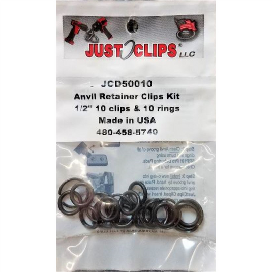 Just Clips 10-pk 1/2"" clip o-ring kit
