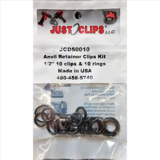 Just Clips 10-pk 1/2"" clip o-ring kit
