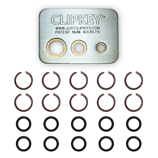 JUST CLIPS CLIPKEY SET WITH 10 SETS OF 1/2"" FRICTION RINGS & O-RINGS