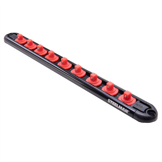 J S Products 1/4-Inch Drive 9-Piece Aluminum Socket Storage Rail