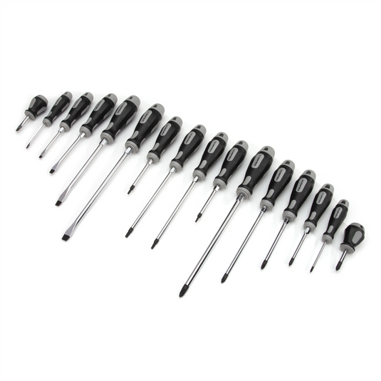 J S Products Slotted; Phillips; and Torx Screwdriver Set; 16-Piece