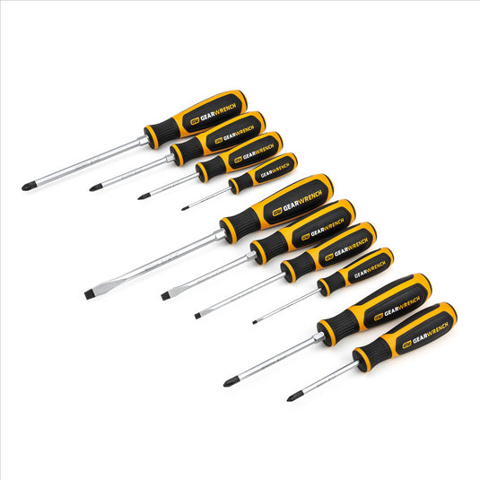 GearWrench 10 Piece Phillips/Slotted/Pozidriv Dual Material Screwdriver Set
