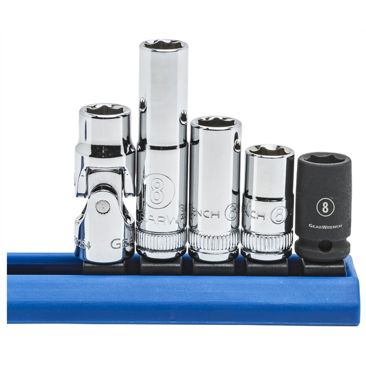 GearWrench 5 Piece 1/4 Inch Drive 6 Point 8mm Socket Set