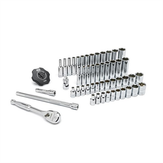 GearWrench 51 Piece 1/4 Inch Drive 6 Point 120XP Standard & Deep SAE/Metric Mechanics Tool Set