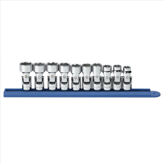 GearWrench 10 Piece 3/8 Inch Drive 6 Point Flex Metric Socket Set