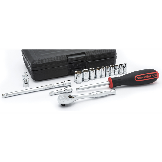 GearWrench 15 Piece 1/4 Inch Drive 6 Point Standard SAE Mechanics Tool Set