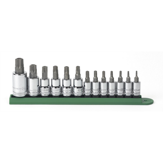 GearWrench 13 Piece 1/4 Inch; 3/8 Inch & 1/2 Inch Drive Tamper Proof Torx Bit Socket Set