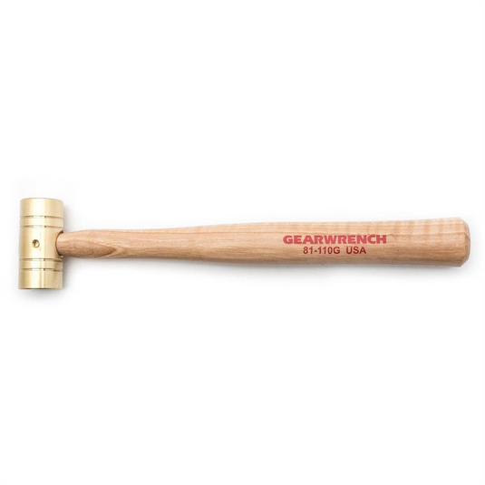 GearWrench 2 Pound Brass Hammer with Hickory Handle