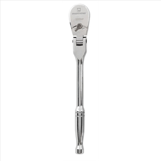 GearWrench 1/4 Inch Drive 120XP Full Polish Chrome Flex Head Teardrop Ratchet