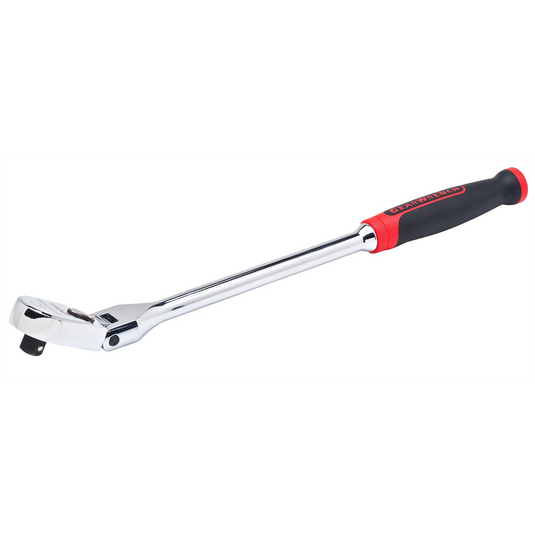GearWrench 3/8 Inch Drive 120XP Dual Material Handle Flex Head Teardrop Ratchet 15-1/2 Inch