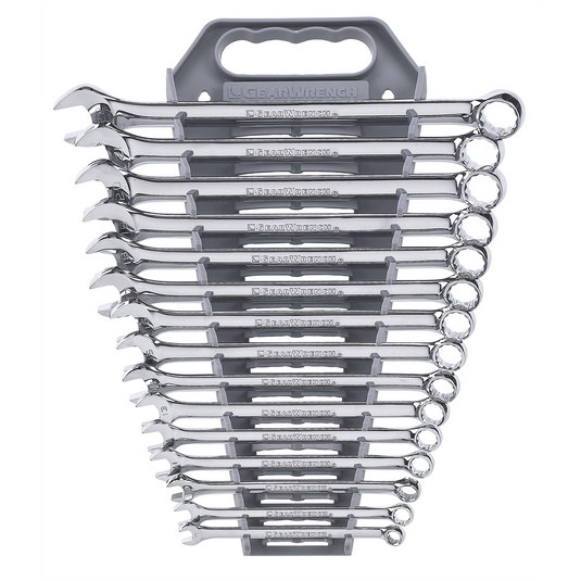 GearWrench 15 Piece 12 Point Long Pattern Combination Metric Wrench Set