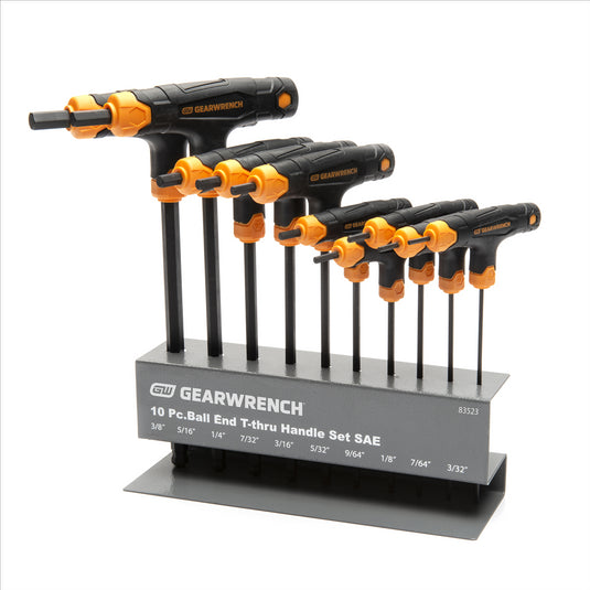 GearWrench 10 Piece SAE Ball End T-Handle Hex Key Set