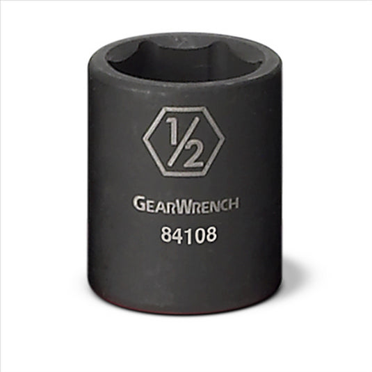 GearWrench 1/4 Inch Drive 6 Point Standard Impact SAE Socket 1/2 Inch