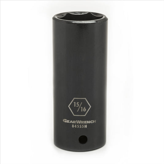 GearWrench 1/2 Inch Drive 6 Point Deep Impact SAE Socket 1-3/8 Inch