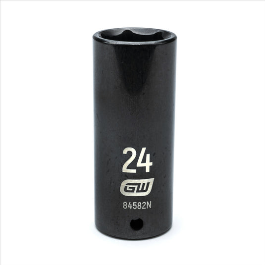 GearWrench 1/2 Inch Drive 6 Point Deep Impact Metric Socket 24mm