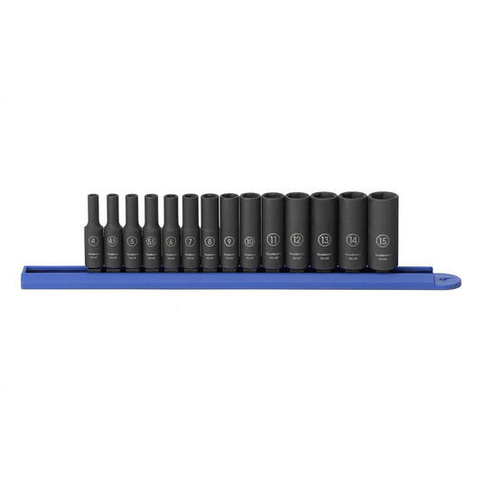 GearWrench 14 Piece 1/4 Inch Drive 6 Point Deep Impact Metric Socket Set