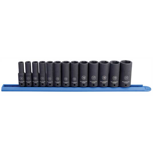 GearWrench 13 Piece 3/8 Inch Drive 6 Point Deep Impact Metric Socket Set