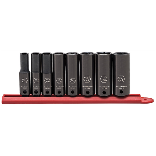 GearWrench 8 Piece 3/8 Inch Drive 6 Point Deep Impact SAE Socket Set