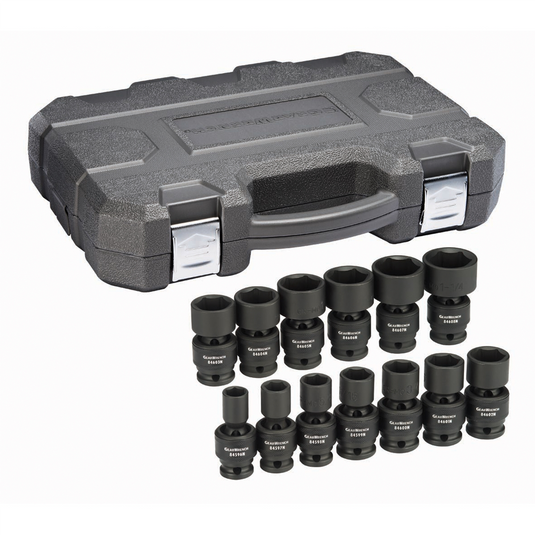 GearWrench 13 Piece 1/2 Inch Drive 6 Point Standard Universal Impact SAE Socket Set