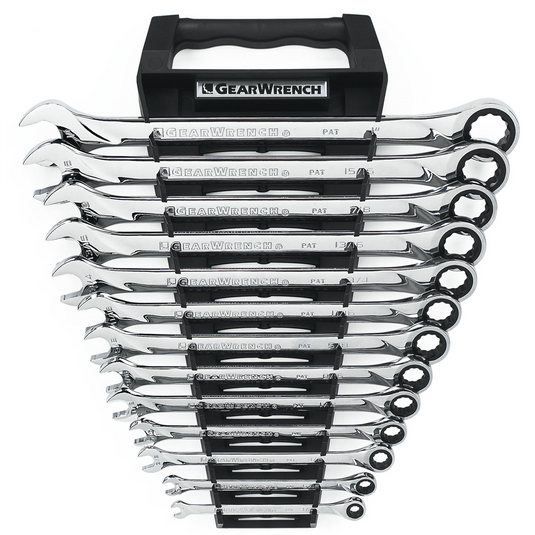 GearWrench 13 Piece 72-Tooth 12 Point XL Ratcheting Combination SAE Wrench Set