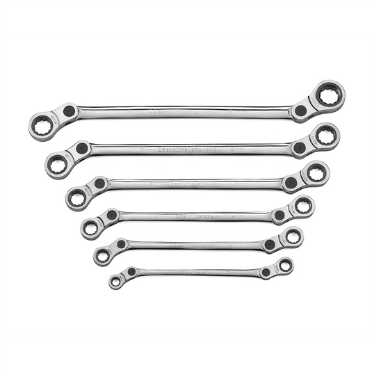 6 Pc Metric Indexing Double Box Rat. Wrench Set