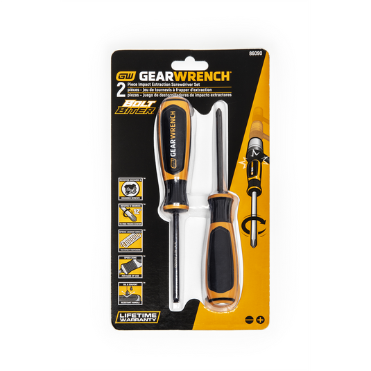 GearWrench 2 Piece Bolt Biter Dual Material Extraction Screwdriver Set