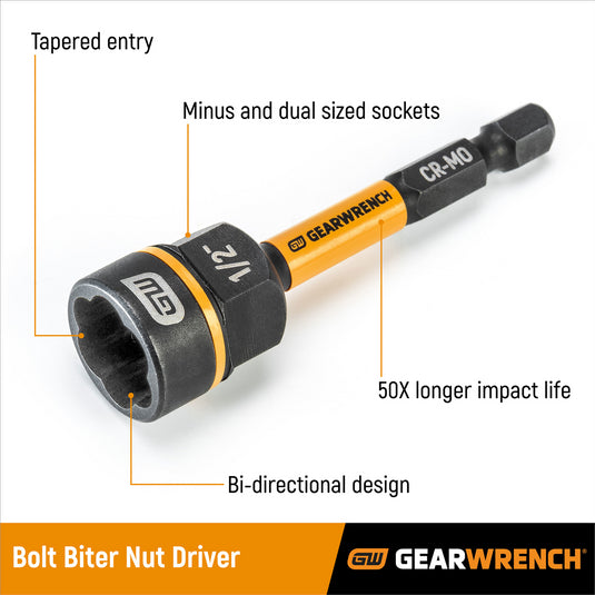 GearWrench 1/4 Inch Bolt Biter Impact Nut Extractor & Driver