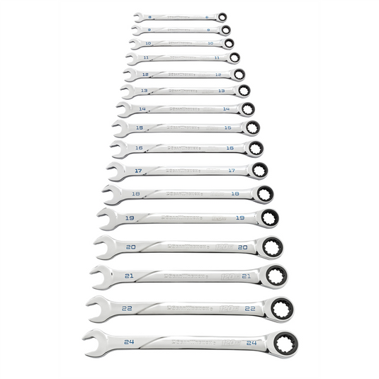 GearWrench 16 Piece 120XP Universal Spline XL Ratcheting Combination Metric Wrench Set