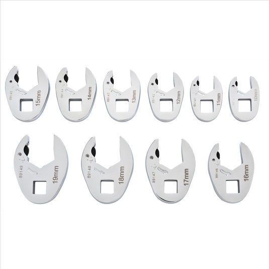 GearWrench 10 Piece 3/8 Drive Ratcheting Crowfoot Metric Wrench Set