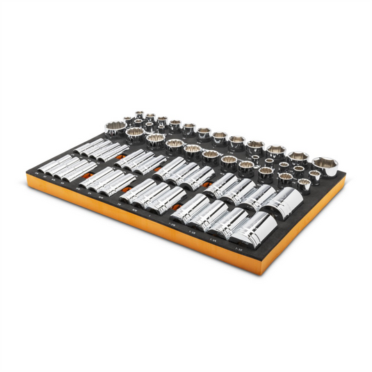 GearWrench 60 Piece 1/2 Inch  Drive Master SAE Socket Set Inch Foam Storage Tray