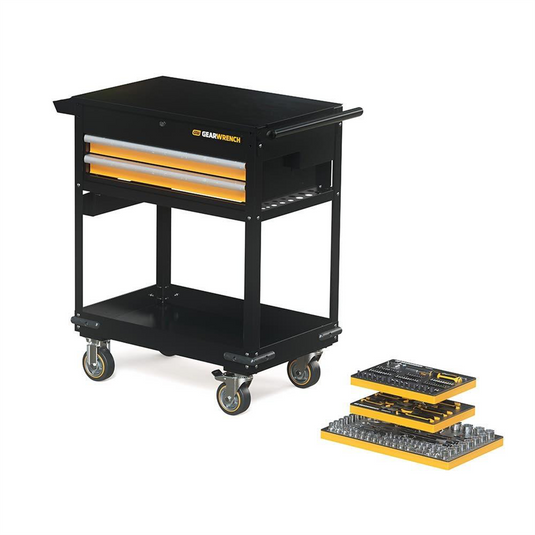 Gearwrench Mechanics Tool Set in Modular Foam Trays With Storage Unit 194 Pieces