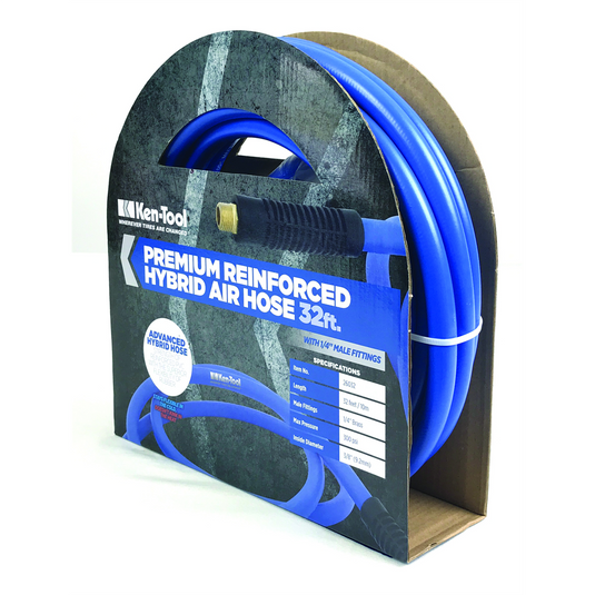 Premium Reinforced Hybrid Air Hose - 32 Ft; 1/4