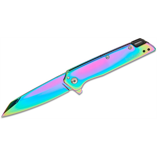 Kershaw Misdirect Assisted Open Frame Lock Reverse Tanto Blade EDC Folding Pocket Knife - Rainbow