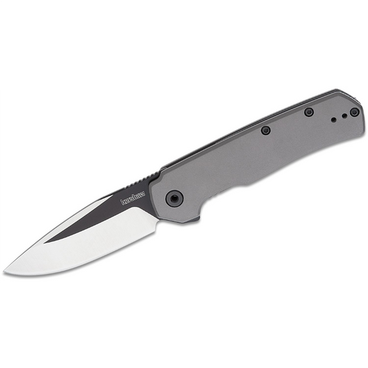 Kershaw Thermal Assisted Open Frame Lock Drop Point Blade EDC Folding Pocket Knife - Gray