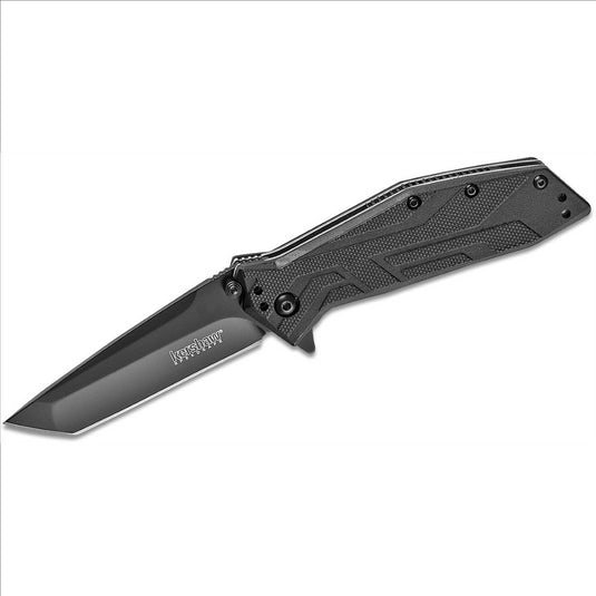 Kershaw Brawler Assisted Open Liner Lock Tanto Blade EDC Folding Pocket Knife - Black