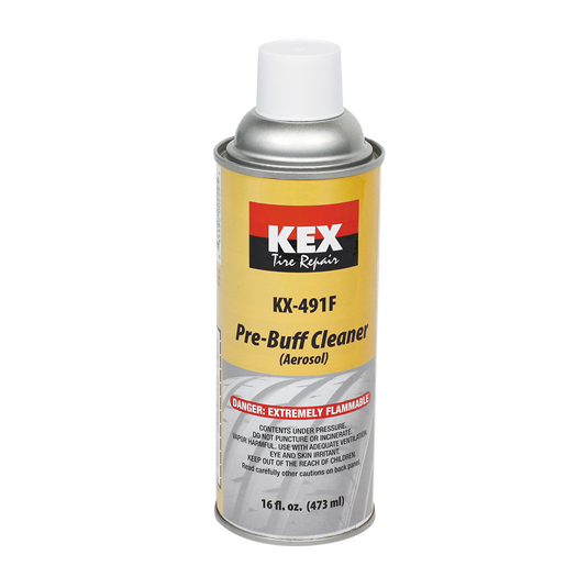 KEX Tire Repair Pre-Buff Cleaner; Aerosol (Flammable) 16 fl. oz. Spray Can 12 Count