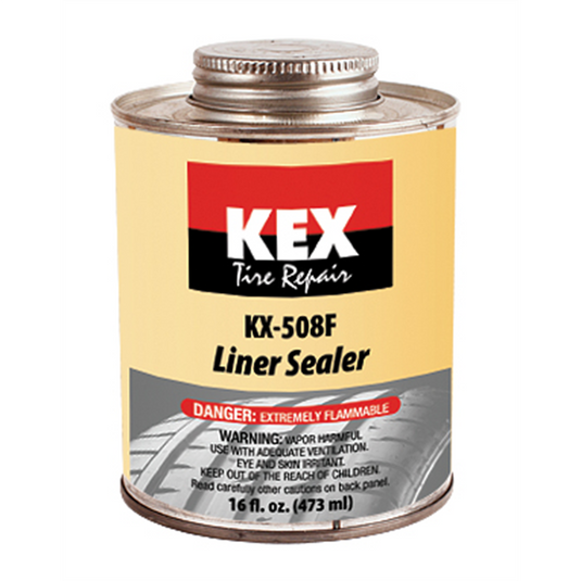 KEX Tire Repair Liner Sealer; Flammable; 16 oz. Brush Top Can 10 count
