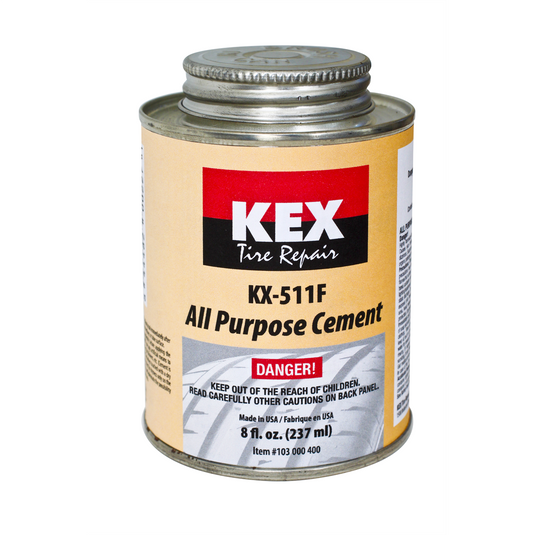 KEX Tire Repair Super Fast Drying Cement; Flammable 8 oz. Can