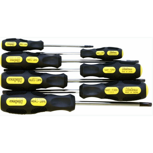 Ko-ken USA 168T/7(TH) 7 Piece Tamper-Resistant TORX&Acirc;&reg; Screwdriver  T10H-T40H