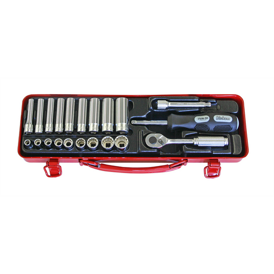 Ko-ken USA 2277A-12P 1/4 Sq. Dr. 21 Piece SAE 12-Point Socket Set  7/32-9/16