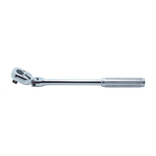 Ko-ken USA 3774P 3/8 Sq. Dr. Ratchet Handle  24 teeth Flexible Head Length 265mm  Polished Handle