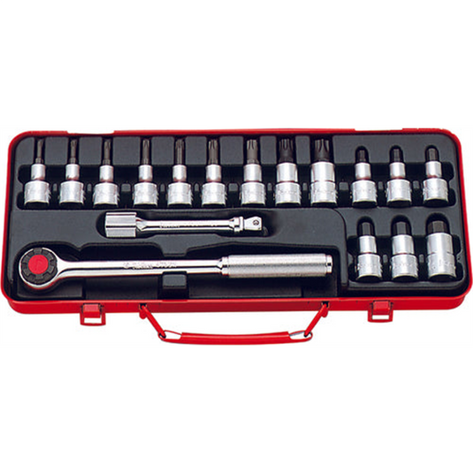 Ko-ken USA 4276 1/2 Sq. Dr. Bit Socket 17 piece Hex / TORX&Acirc;&reg; set