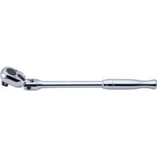 Ko-ken USA 4774P-450 1/2 Sq. Dr. Ratchet Handle  24 teeth Flexible Head Length 450mm  Polished Handle