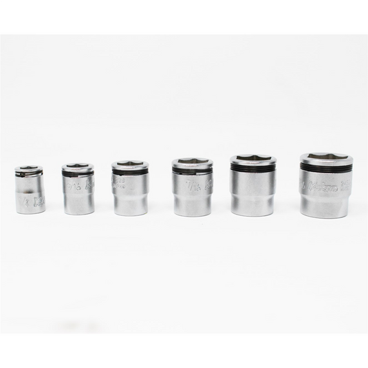 Ko-ken USA 1/4"" Sq.Dr. Nut-Grip SAE Short Socket Rail Set; 6 pcs.