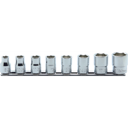 Ko-ken USA RS3400M/8 8 Piece 3/8 Sq. Dr. 6 point; Metric; Chrome; Socket Set