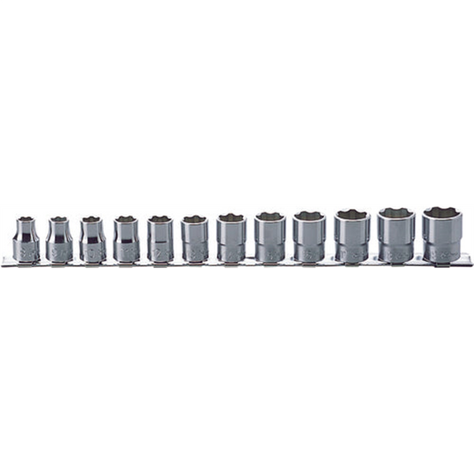 Ko-ken USA RS3410M/12 12 Piece 3/8 Sq. Dr. Surface Drive; 6 Point; Chrome; Metric Socket Set