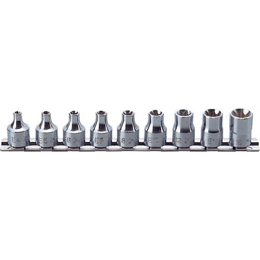 Ko-ken USA RS3425/9 3/8 Sq. Dr. 9 Piece TORX&Acirc;&reg; Socket set E4-E16